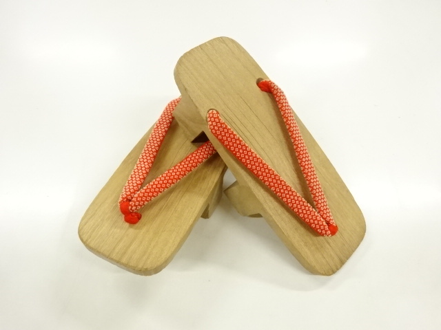 鼻緒ビロード桐下駄（23センチ）